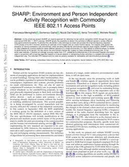 SHARP: Environment and Person Independent Activity Recognition with
  Commodity IEEE 802.11 Access Points