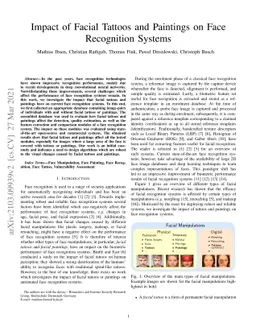 Impact of Facial Tattoos and Paintings on Face Recognition Systems