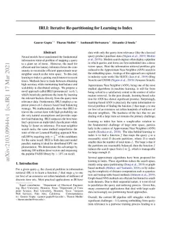 IRLI: Iterative Re-partitioning for Learning to Index