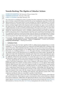 Yoneda Hacking: The Algebra of Attacker Actions