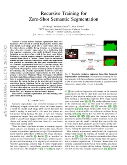 Recursive Training for Zero-Shot Semantic Segmentation