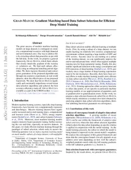GRAD-MATCH: Gradient Matching based Data Subset Selection for Efficient
  Deep Model Training