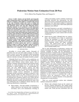 Pedestrian Motion State Estimation From 2D Pose