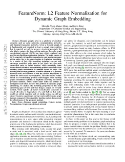 FeatureNorm: L2 Feature Normalization for Dynamic Graph Embedding
