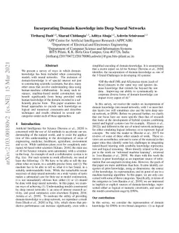 Incorporating Domain Knowledge into Deep Neural Networks