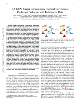 RA-GCN: Graph Convolutional Network for Disease Prediction Problems with
  Imbalanced Data