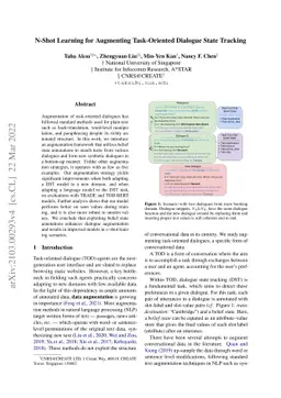 N-Shot Learning for Augmenting Task-Oriented Dialogue State Tracking
