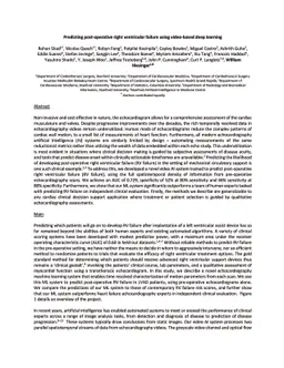 Predicting post-operative right ventricular failure using video-based
  deep learning