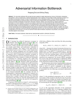 Adversarial Information Bottleneck