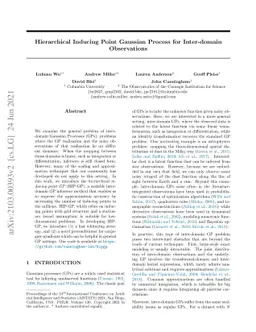 Hierarchical Inducing Point Gaussian Process for Inter-domain
  Observations
