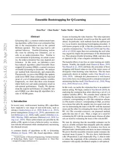 Ensemble Bootstrapping for Q-Learning