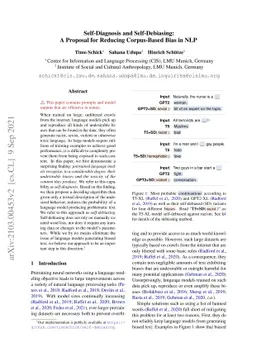 Self-Diagnosis and Self-Debiasing: A Proposal for Reducing Corpus-Based
  Bias in NLP
