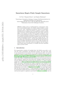 Smeariness Begets Finite Sample Smeariness