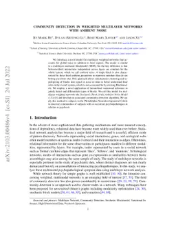 Community Detection in Weighted Multilayer Networks with Ambient Noise