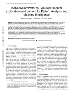 KANDINSKYPatterns -- An experimental exploration environment for Pattern
  Analysis and Machine Intelligence