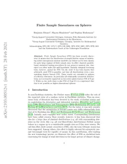 Finite Sample Smeariness on Spheres