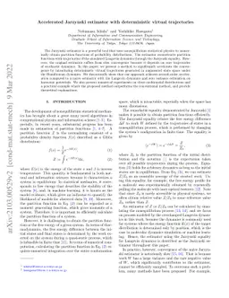 Accelerated Jarzynski Estimator with Deterministic Virtual Trajectories