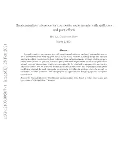 Randomization Inference for Composite Experiments with Spillovers and
  Peer Effects