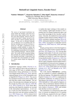 RuSentEval: Linguistic Source, Encoder Force!