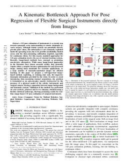 A Kinematic Bottleneck Approach For Pose Regression of Flexible Surgical
  Instruments directly from Images
