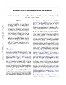 Scaling up Mean Field Games with Online Mirror Descent