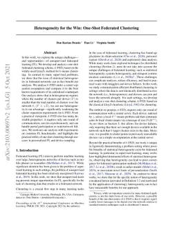 Heterogeneity for the Win: One-Shot Federated Clustering