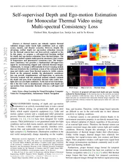 Self-Supervised Depth and Ego-Motion Estimation for Monocular Thermal
  Video Using Multi-Spectral Consistency Loss