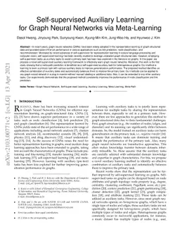 Self-supervised Auxiliary Learning for Graph Neural Networks via
  Meta-Learning