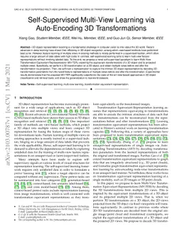 Self-Supervised Multi-View Learning via Auto-Encoding 3D Transformations