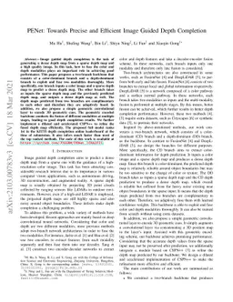 PENet: Towards Precise and Efficient Image Guided Depth Completion