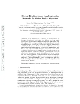 RAGA: Relation-aware Graph Attention Networks for Global Entity
  Alignment