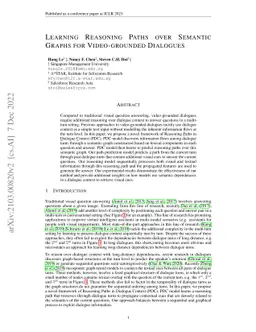 Learning Reasoning Paths over Semantic Graphs for Video-grounded
  Dialogues
