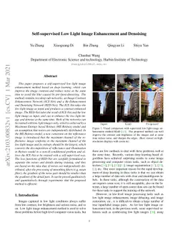 Self-supervised Low Light Image Enhancement and Denoising