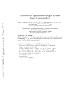 Unsupervised dynamic modeling of medical image transformation