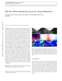 DF-VO: What Should Be Learnt for Visual Odometry?