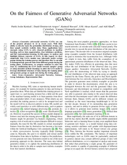 On the Fairness of Generative Adversarial Networks (GANs)