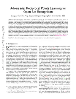 Adversarial Reciprocal Points Learning for Open Set Recognition