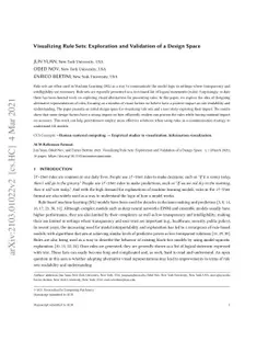 Visualizing Rule Sets: Exploration and Validation of a Design Space
