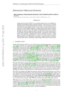 Persistent Message Passing