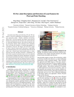 P2-Net: Joint Description and Detection of Local Features for Pixel and
  Point Matching