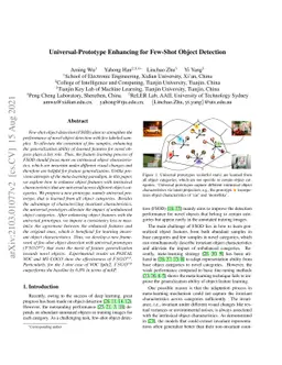Universal-Prototype Enhancing for Few-Shot Object Detection