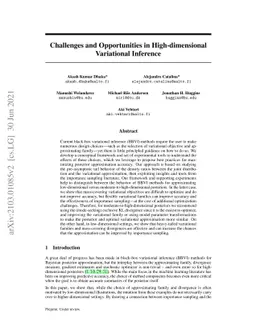 Challenges and Opportunities in High-dimensional Variational Inference