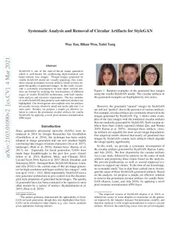 Systematic Analysis and Removal of Circular Artifacts for StyleGAN