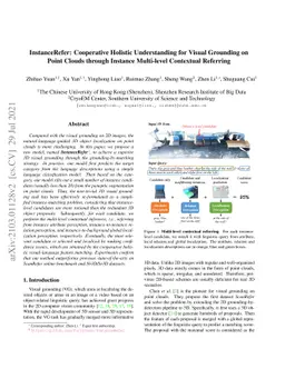 InstanceRefer: Cooperative Holistic Understanding for Visual Grounding
  on Point Clouds through Instance Multi-level Contextual Referring