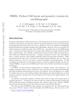 PHIDL: Python CAD layout and geometry creation for nanolithography