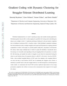 Gradient Coding with Dynamic Clustering for Straggler-Tolerant
  Distributed Learning