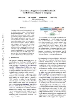 Cryptonite: A Cryptic Crossword Benchmark for Extreme Ambiguity in
  Language
