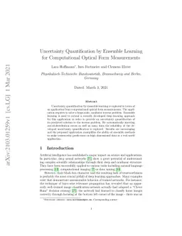 Uncertainty Quantification by Ensemble Learning for Computational
  Optical Form Measurements