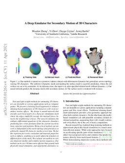A Deep Emulator for Secondary Motion of 3D Characters