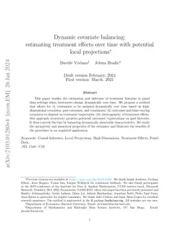 Dynamic covariate balancing: estimating treatment effects over time with
  potential local projections